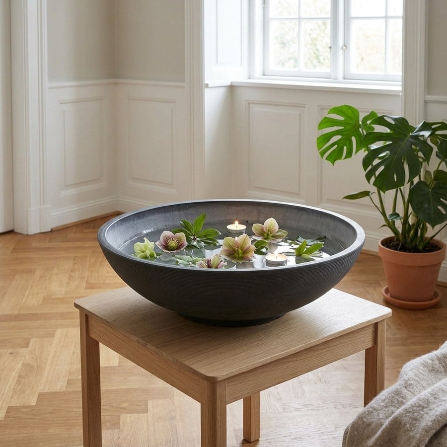 ai-miljoe-1-fleuriste-vandblomst-fad-i-m-rkegr-fra-house-nordic-60xh16-5cm-223013 Fleuriste Vandblomst-Fad i Mørkegrå fra House Nordic | Ø60xH16.5cm - Billede 1