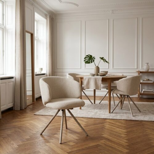 Fulham Spisebordsstol i Sand fra House Nordic | 53x60x79cm - Billede 1