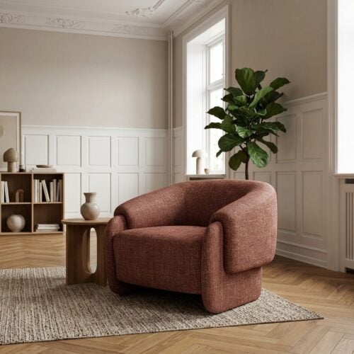 Hamilton Loungestol i Bordeaux Mix fra House Nordic | 84x88x71cm - Billede 1