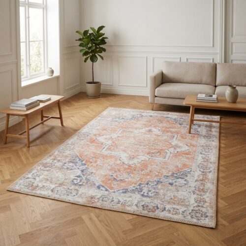 Havana tæppe orange/blå i Fra House Nordic | 160x230 cm - Billede 1