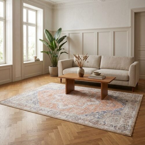 Havana tæppe orange/blå i Fra House Nordic | 200x300 cm - Billede 1