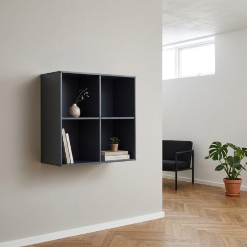 Horne Væghylde i Mørkegrå Fra House Nordic | MDF - 69x30x69 cm - Billede 1