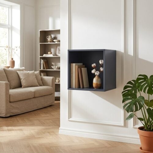 Horne Væghylde i Mørkegrå Malet Træ fra House Nordic | L34xB30xH34cm - Billede 1