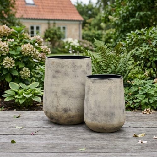 Hou Dekorationskrukke i Antik Beige fra House Nordic | Sæt af 2 - Billede 1