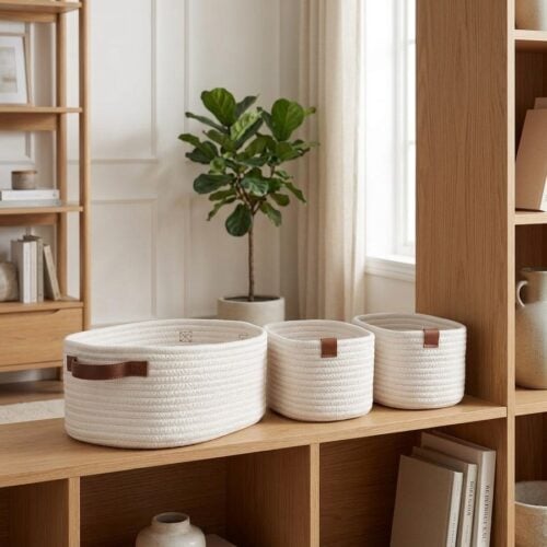 Jarana kurve i bomuld fra House Nordic | 22-22-35x16-16-25x11-11-13 cm - Billede 1