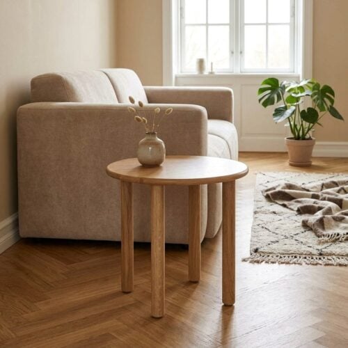 Jena Sidebord i 100% Massiv Egetræ fra House Nordic | Ø40xH40cm - Billede 1