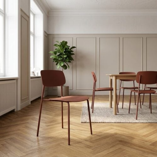 KIRKLAND Spisebordsstol i Terracotta fra Unique Furniture | B43,5xD51xH79 cm - Billede 1