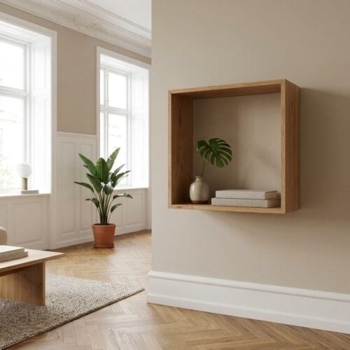 Lattoon Væghylde i 100% Massiv Egetræ fra House Nordic | B30xL18xH30 cm - Billede 1