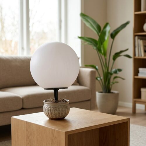 Lifton Genopladelig LED Lampe i Hvid med Integreret Solcelle fra House Nordic | Ø25cm - Billede 1