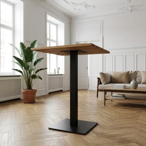 Lignano Cafebord i Eg Fra House Nordic | Stål Base - 70x70x75 cm - Billede 1
