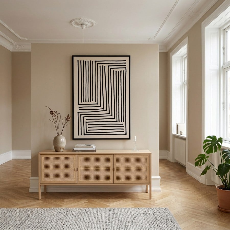 ai-miljoe-1-lipari-l-rredsprint-i-sort-beige-fra-house-nordic-60x90-cm-no-3-175228 Lipari Lærredsprint i Sort/beige Fra House Nordic | 60x90 cm - No.3 - Billede 1
