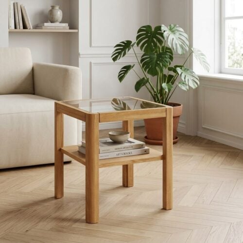 Lourmarin Hjørnebord i Natur Egetræ fra House Nordic | LBH 40x40x45 cm - Billede 1