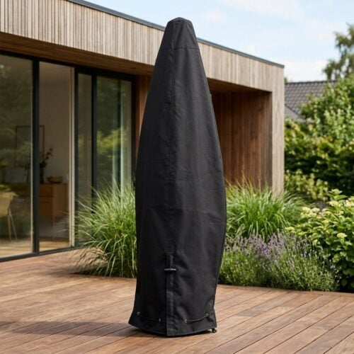 Luksus Overtræk i Sort til hængeparasol Fra House Nordic | PU behandlet - vandafvisende - H270 x Ø50 cm - Billede 1