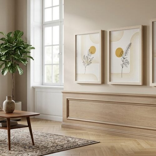 Madison Rammesæt i Natur MDF & Glas fra House Nordic | 3 Rammer - Billede 1