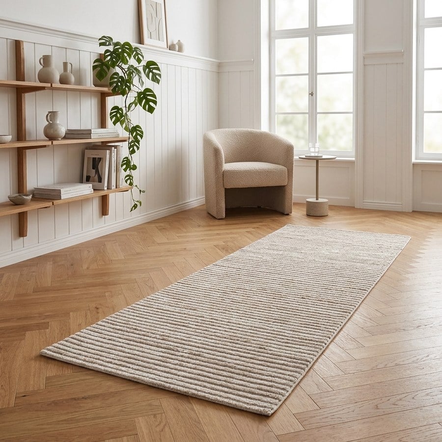 Mango Løber i Råhvid Fra House Nordic | Håndtuftet - 80x180 cm - Billede 1