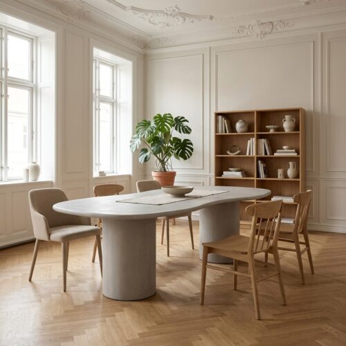 Maranola Spisebord i Lysegråt Cement Look fra House Nordic | L240xB96xH76cm - Billede 1