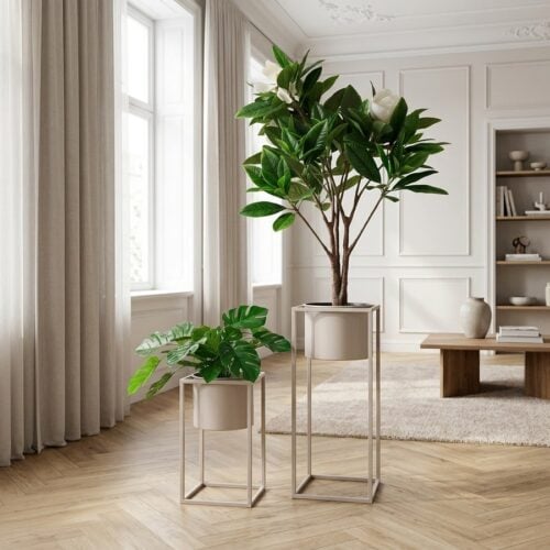 Marla Blomsterstandere sæt af 2 fra House Nordic | 17/19,5x17/19,5x31/50,5 cm - Billede 1