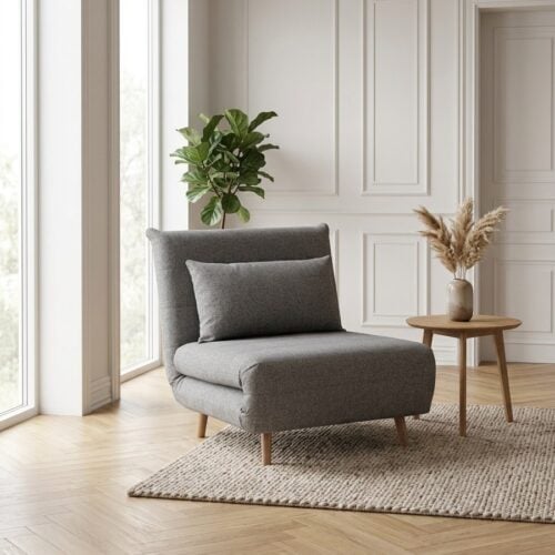 Marlow Sovesofa i Grå Møbelstof med Massive Træben Fra House Nordic | 87-192x26-82x82cm - Billede 1