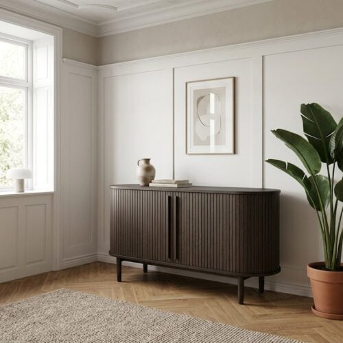 Meta Skænk i Mørk Espresso Egetræsfinér fra Unique Furniture | B140xH76xD45cm - Billede 1