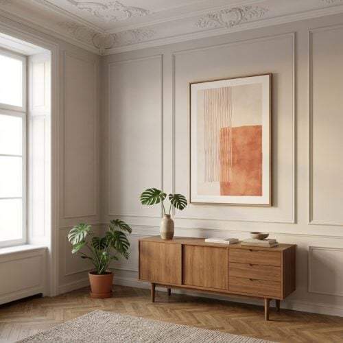 Mina Lærredsprint i Beige/Brun fra House Nordic | 50x70cm - Billede 1