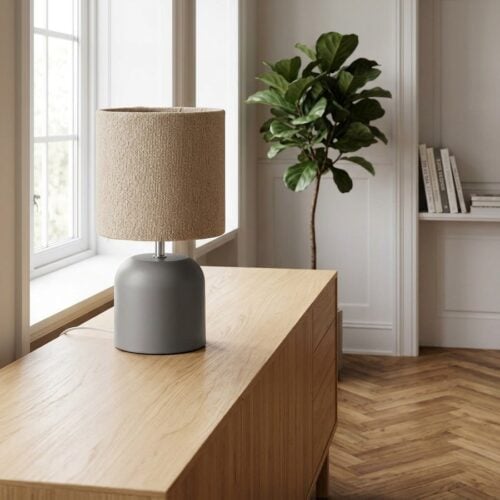 Morley Bordlampe i Grå fra House Nordic | 12,5x12,5x24cm - Billede 1