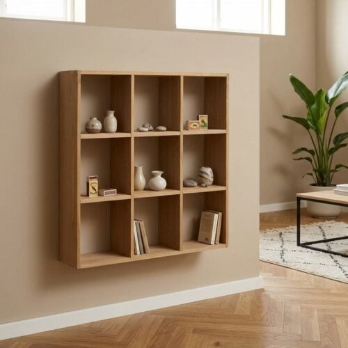 Moss Væghylde/ Sættekasse i Natur Fyrretræ fra House Nordic | L10xB46xH46 cm - Billede 1
