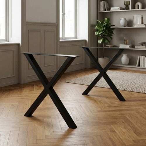 Nimes Bordben i Sort Metal fra House Nordic | 8x86x72 cm - Billede 1