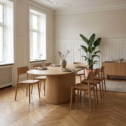 Nola Spisebord i Egetræ fra Unique Furniture | L180-230xB95xH75cm - Billede 1