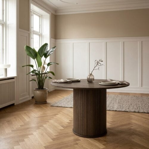 NOLA Spisebord i Mørk Espresso Egetræ fra Unique Furniture | Ø120xH75 cm - Billede 1