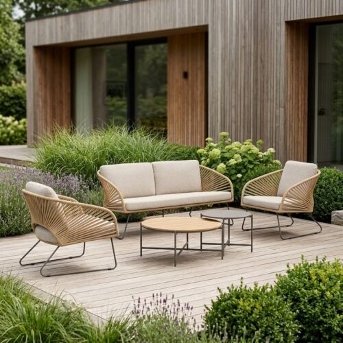 Novella Loungesæt i Sand inkl. Beige Hynder fra House Nordic | L78xB71/162xH73cm - Billede 1