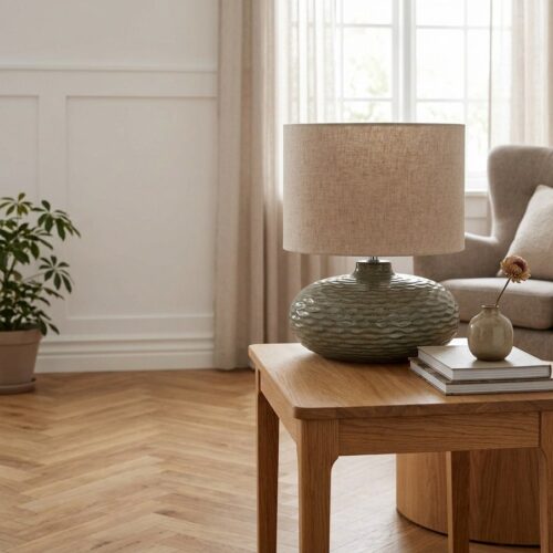 Oldham Bordlampe i grøn keramik fra House Nordic | H44 - Billede 1