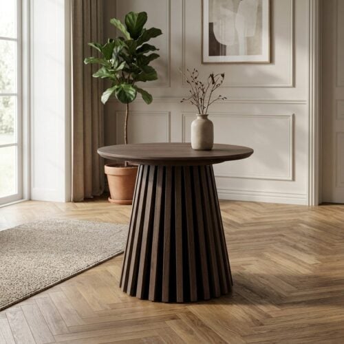 Osaka Hjørnebord i Smoked Egefiner og MDF fra House Nordic | Ø50xH45 cm - Billede 1