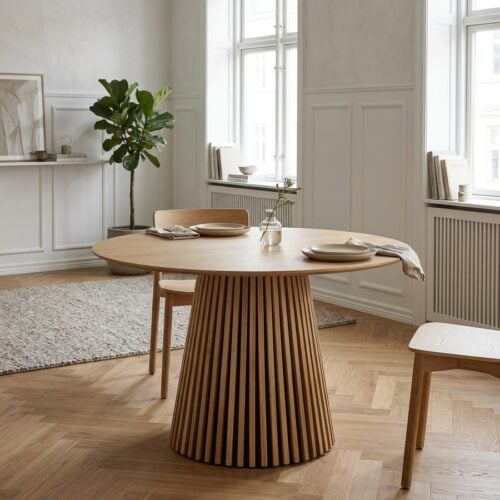 Osaka Spisebord i Natur Egefiner og MDF fra House Nordic | &Oslash;120xH75cm - Billede 1