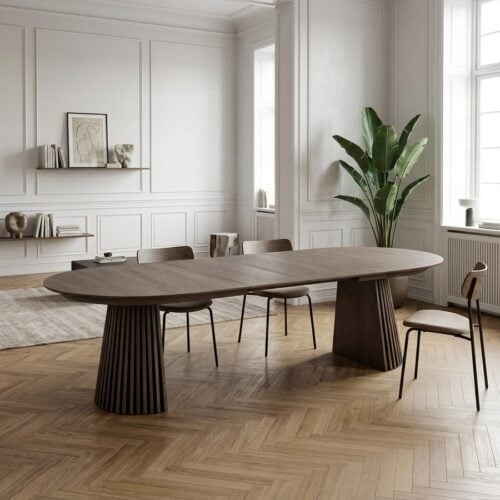 Osaka Spisebord i Smoked Egetræ med 2 Tillægsplader fra House Nordic | LxBxH 200-300x120x75 cm - Billede 1