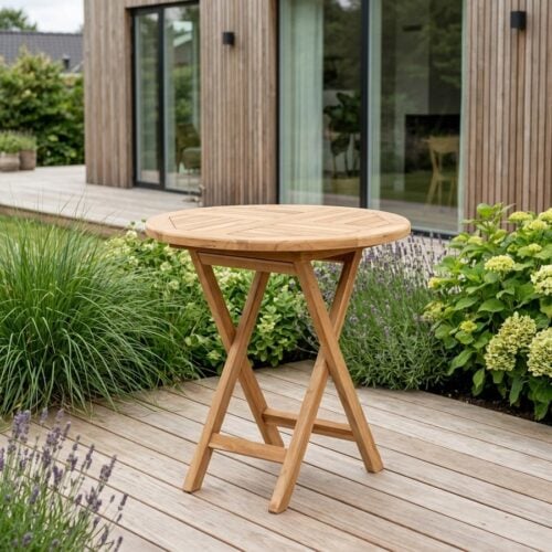 Oviedo Havebord i Massiv Teaktræ fra House Nordic | Ø70cm - Billede 1