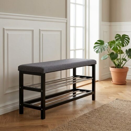 Padova Bænk i sort fra House Nordic | 100x34x50 cm - Billede 1