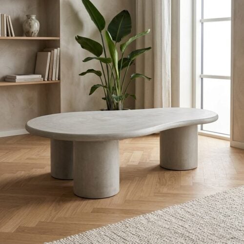 Palmera Sofabord i Lysegrå Cement Look fra House Nordic | L120xB80xH35cm - Billede 1
