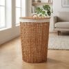 ai-miljoe-1-pomal-vasket-jskurv-i-papirstr-fra-house-nordic-42x56-cm-175166 Pomal Vasketøjskurv i Papirstrå Fra House Nordic | ø42x56 cm - Billede 1