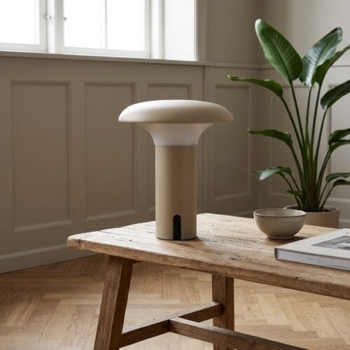 Ramsey LED Lampe i Beige fra House Nordic | Ø18xH21.5cm - Billede 1