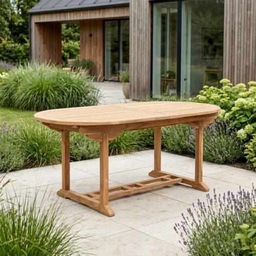 Salamanca Udtræks Havebord i Massiv Teaktræ fra House Nordic | 90x180/240x75cm - Billede 1