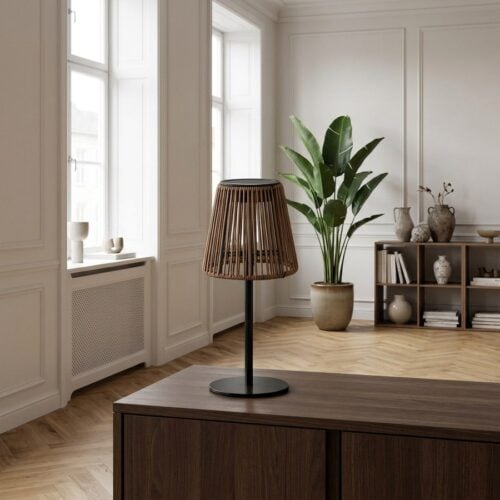 Salford Lampe i Brun/Sort fra House Nordic | 13,5x13,5x30,5cm - Billede 1