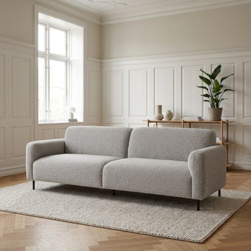 Salvador 3 Personers Sofa i Lysegrå Fra House Nordic | Bouclé - Billede 1
