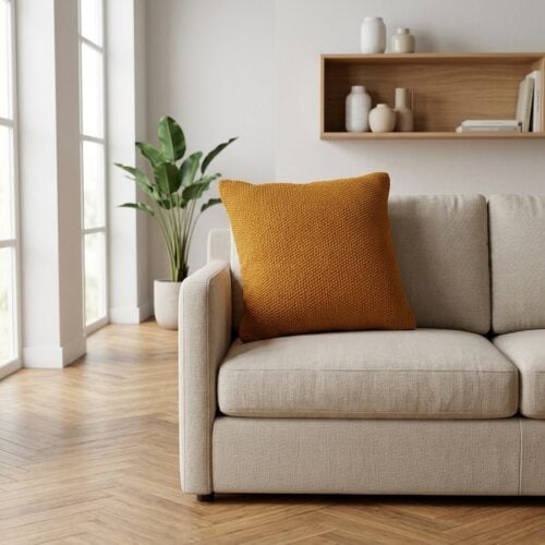 Santos Pude i Orange Fra House Nordic | Genanvendt Bomuld - 45x45 cm - Billede 1