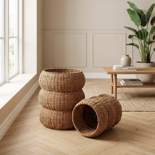 Sarbas kurve i naturflet fra House Nordic | ø25-35x35-45 cm - Billede 1
