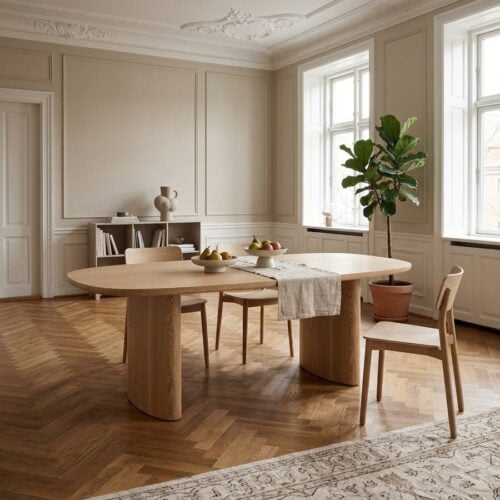 Serra Spisebord i Naturfarvet MDF og Askefiner fra House Nordic | L210xB110xH75cm - Billede 1