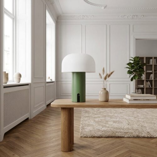 Soham LED Lampe i Hvid/Grøn fra House Nordic | Ø15xH22cm - Billede 1