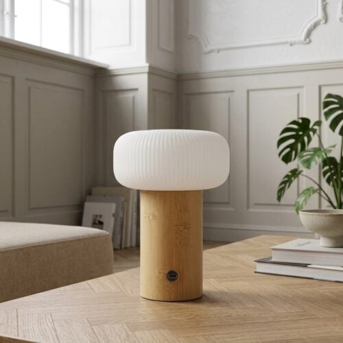 Stafford Bordlampe i Natur/Hvid fra House Nordic | Ø13.5xH18cm - Billede 1