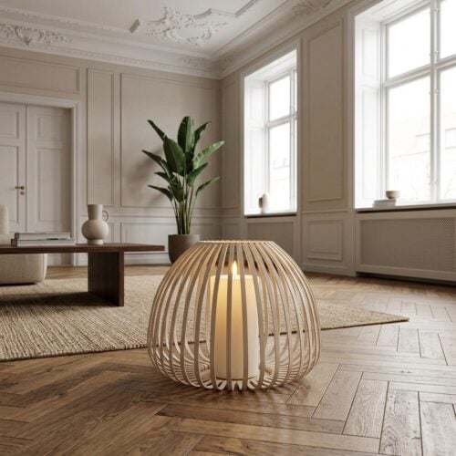 Stoense Lanterne i Beige fra House Nordic | Ø25xH20cm - Billede 1