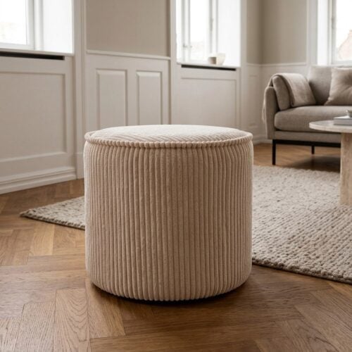 Taupo Puf i Beige fra House Nordic | Ø40xH35cm - Billede 1