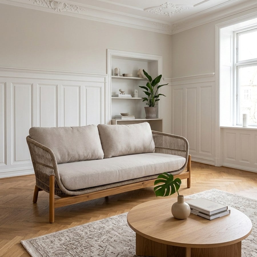 ai-miljoe-1-terracina-loungesofa-med-ben-i-akacietr-inkl-beige-hynder-fra-house-nordic-194642 Terracina Loungesofa med Ben i Akacietræ inkl. Beige Hynder fra House Nordic - Billede 1
